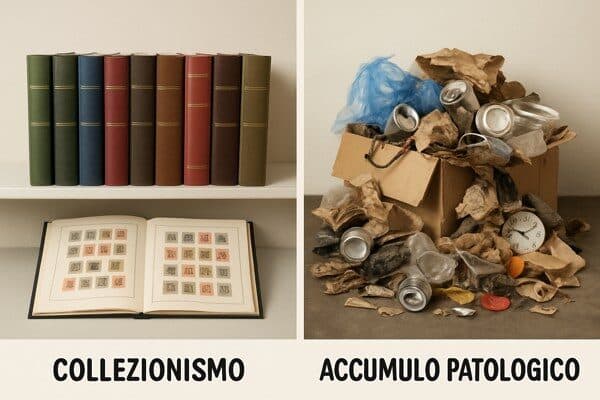 immagine differenza tra collezionismo e accumulo seriale